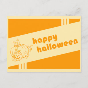 happy halloween : retro : postcard
