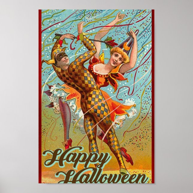 Happy Halloween Retro Poster (Front)