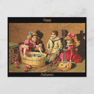 Happy Halloween Retro Poster Postcard