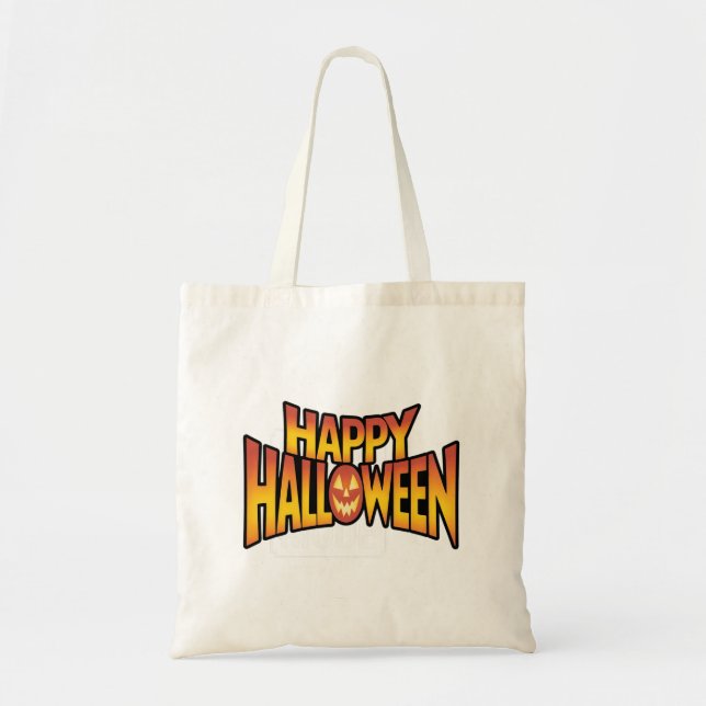 Happy Halloween Retro Trick or Treat Tote Bag (Front)