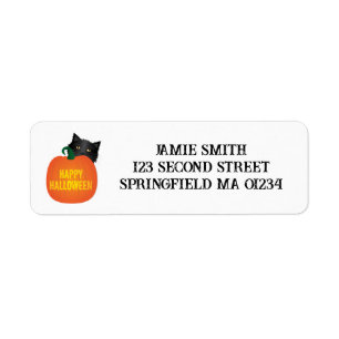 Happy Halloween Return Address Label