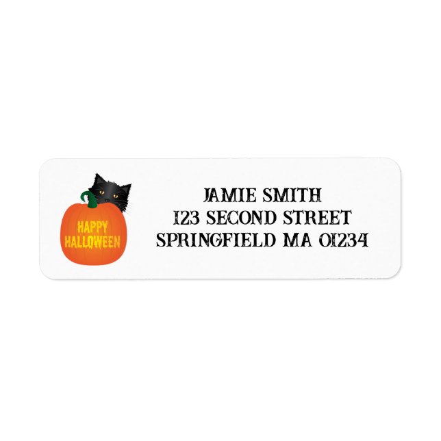 Happy Halloween Return Address Label (Front)