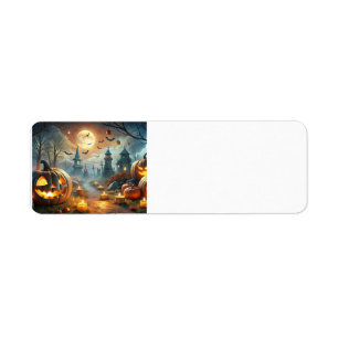 happy halloween return address label