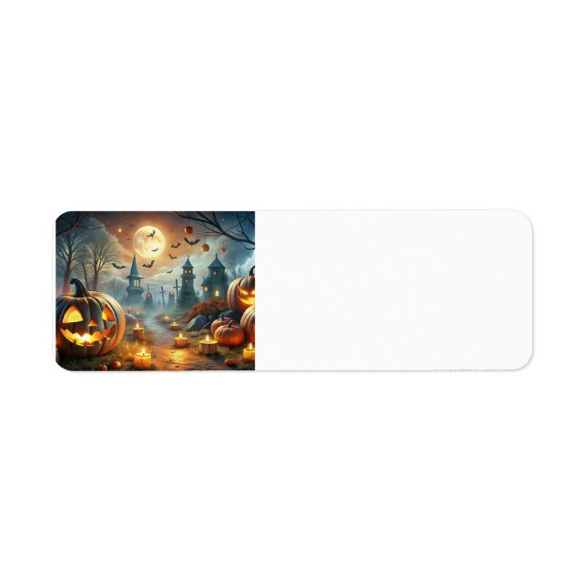 happy halloween return address label (Front)