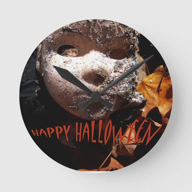 Happy Halloween Round Clock (Front)