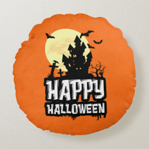 Happy Halloween Round Cushion