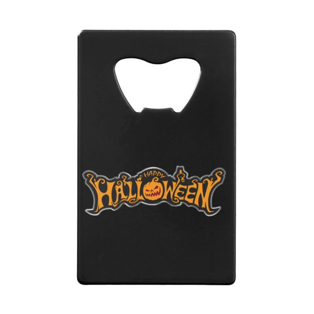 Happy Halloween Ruby Eye Pumpkin Silver Frame (Front)