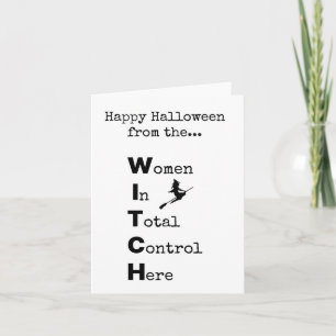 Happy Halloween, Sarcastic, Witch Card