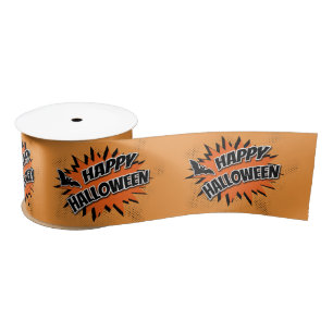 Happy Halloween Satin Ribbon