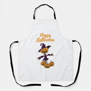 Happy Halloween Scarecrow Apron