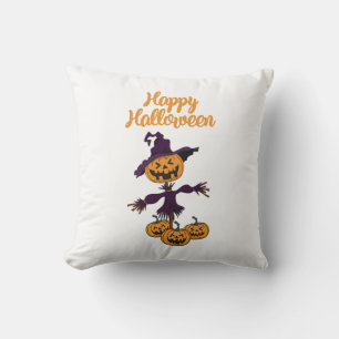 Happy Halloween Scarecrow Cushion
