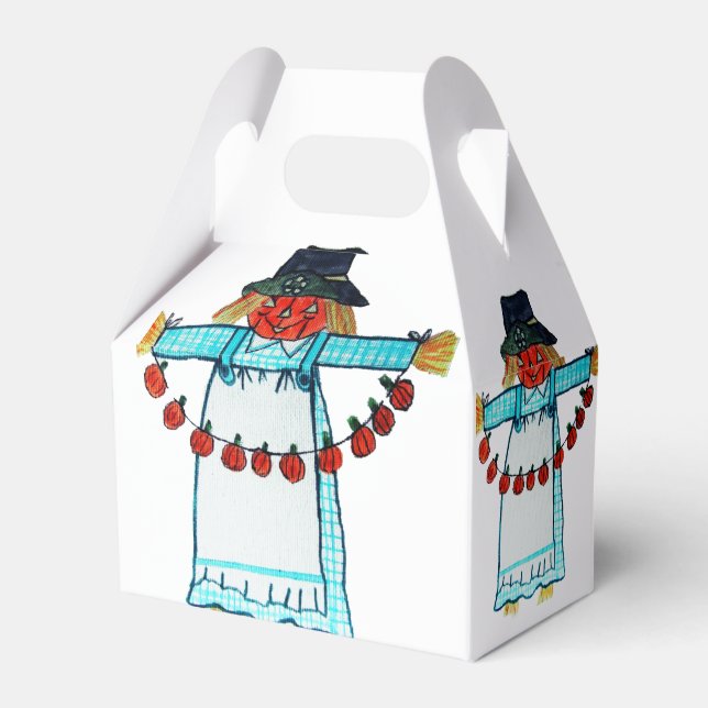 HAPPY HALLOWEEN SCARECROW  FAVOUR BOX (Front Side)