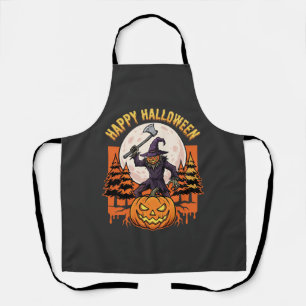 Happy Halloween Scarecrow Jack O Lantern Vector Apron