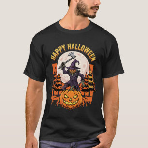 Happy Halloween Scarecrow Jack O Lantern Vector T-Shirt