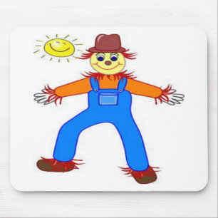 "HAPPY HALLOWEEN" SCARECROW MOUSE PAD