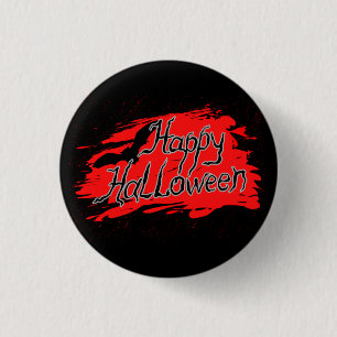 Happy Halloween scary black pin, bloody Accessory 3 Cm Round Badge