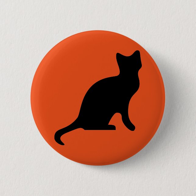 Happy Halloween Scary Cat 6 Cm Round Badge (Front)