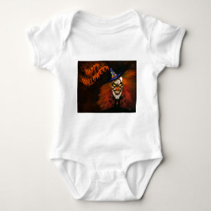 Happy Halloween Scary Clown Baby Bodysuit