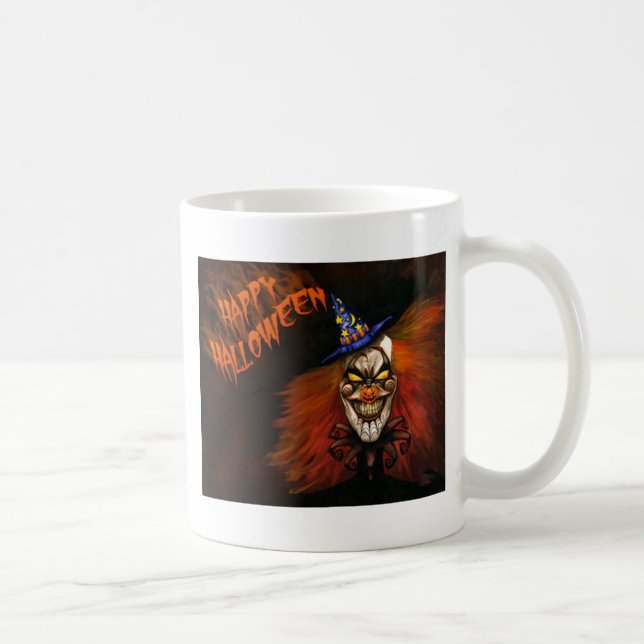 Happy Halloween Scary Clown Coffee Mug (Right)