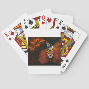 Happy Halloween Scary Clown Playing Cards