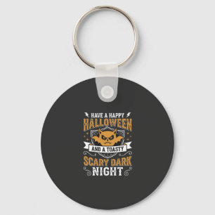 Happy Halloween Scary Dark Night Vector Design Key Ring