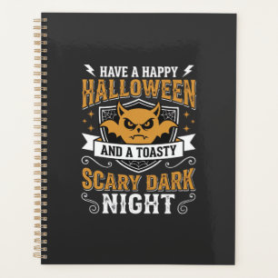 Happy Halloween Scary Dark Night Vector Design Planner