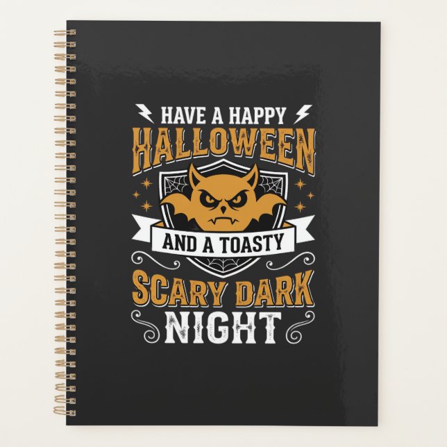 Happy Halloween Scary Dark Night Vector Design Planner (Front)