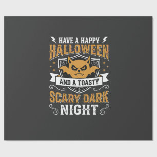 Happy Halloween Scary Dark Night Vector Design Wrapping Paper