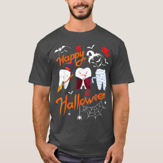 Happy Halloween Scary Dental th Funny Halloween T-Shirt