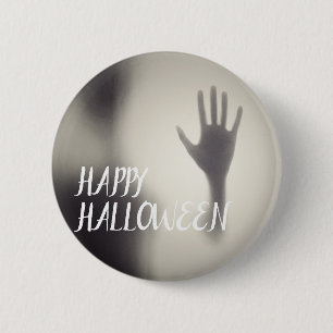 Happy Halloween Scary Hand Badge