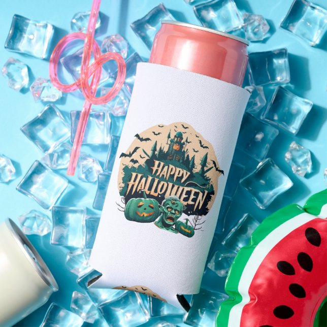 Happy Halloween Seltzer Can Cooler (In Situ Summer)