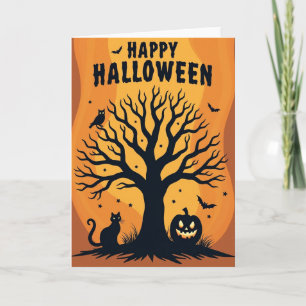 Happy Halloween Shadow Card