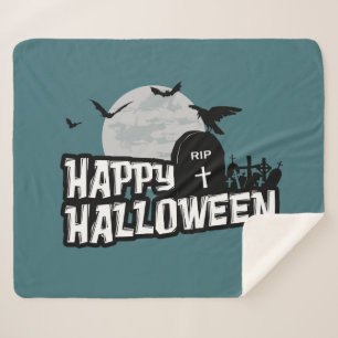 Happy Halloween Sherpa Blanket