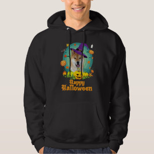 Happy Halloween Shiba Inu Dog Pumpkin Witch Ghost Hoodie