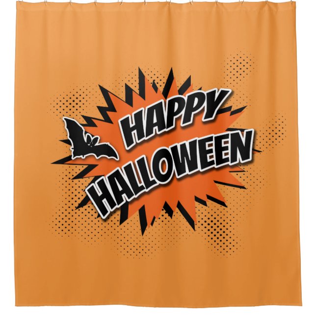 Happy Halloween Shower Curtain (Front)