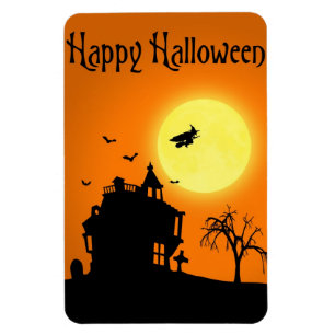 Happy Halloween Silhouette Landscape Magnet