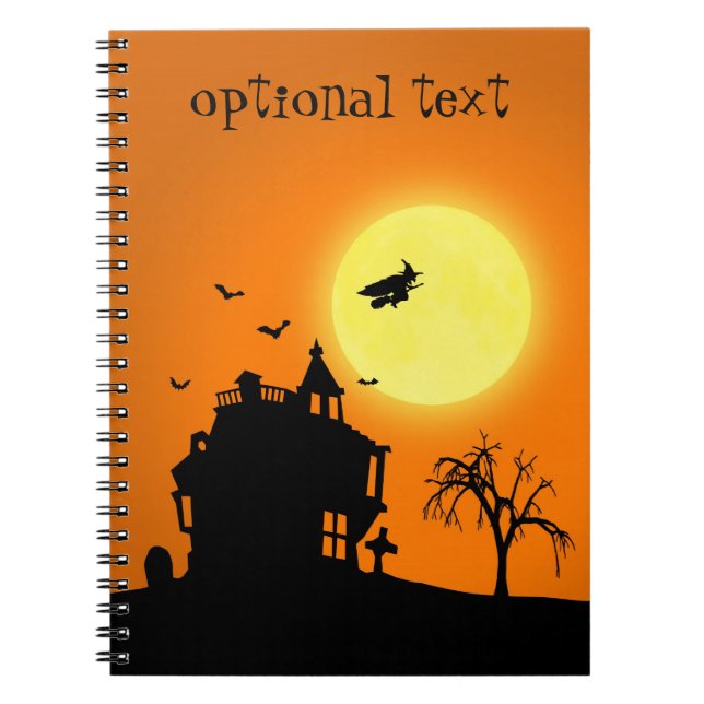 Happy Halloween Silhouette Landscape Notebook (Front)
