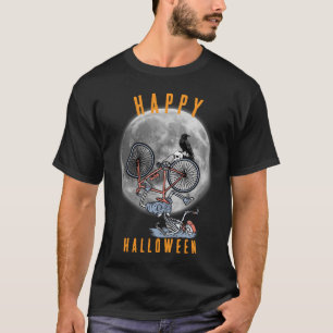 Happy Halloween Skeleton Cyclist T-Shirt Gothic