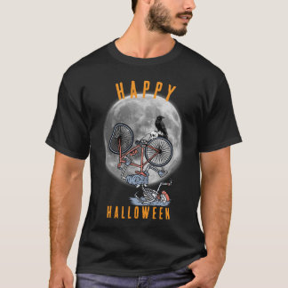 Happy Halloween Skeleton Cyclist T-Shirt | Gothic