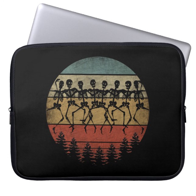 HAPPY HALLOWEEN SKELETON DANCE LAPTOP SLEEVE (Front)