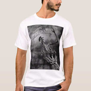 Happy Halloween. Skeleton held by larger skeleton T-Shirt