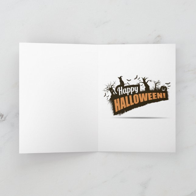 Happy Halloween Skeleton Holiday Card (Inside)