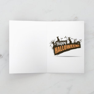 Happy Halloween Skeleton Holiday Card