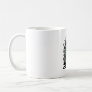 Happy Halloween Skeleton Lantern Black Cat Graveya Coffee Mug