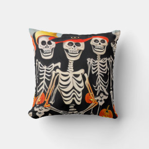 Happy Halloween Skeletons Cushion