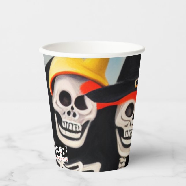 Happy Halloween Skeletons Paper Cups (Front)