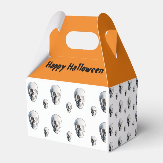 Happy Halloween Skull Design Favour Box (Back Side)