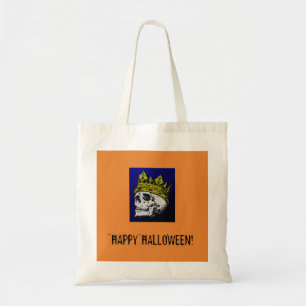 HAPPY HALLOWEEN SKULL TOTE BAG