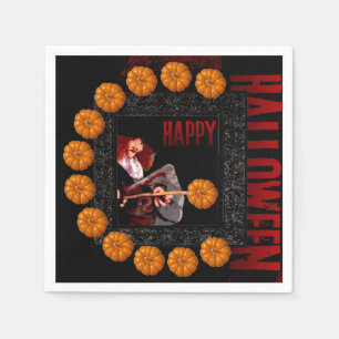 Happy Halloween small Pumpkins Witch Paper Napkins