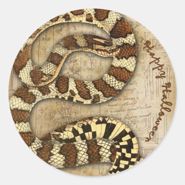 Happy Halloween Snakes Sticker (Front)